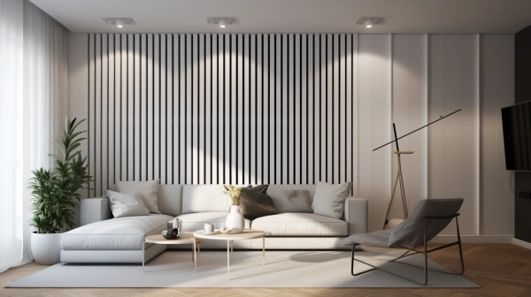 Lamele na filcu - 20x20 mm - 11 sztuk - 45,3 cm - 6 kolorów - Biel Capri