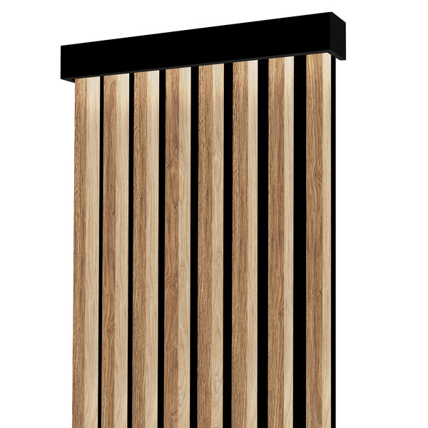 Lamele na płycie - karnisz z oświetleniem LED - 48,4 cm - Dąb Naturalny Fornitury