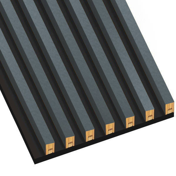 Antracyt - Lamele na płycie - 7 sztuk - moduł łączący - 45,5 cm