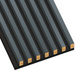 Antracyt - Lamele na płycie - 7 sztuk - moduł łączący - 45,5 cm