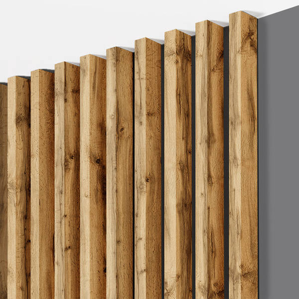 Lamele na płycie - 29x40 mm - 3 sztuki - moduł łączący - 17 cm - Dąb Wotan