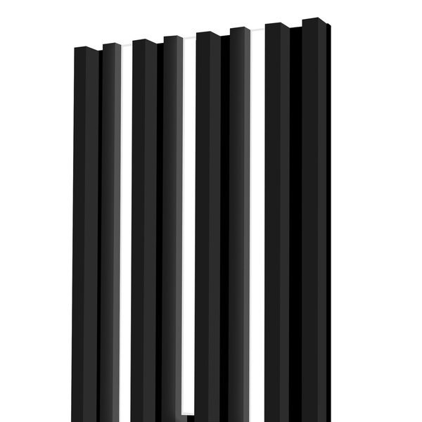 Lamele na płycie - lampy liniowe - 48,4 cm - Czarny