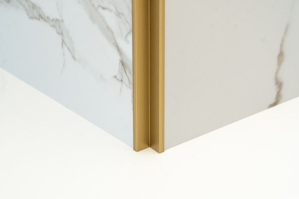 Profil aluminiowy - mocowanie paneli WPC o gr. 8 mm - narożnik zewnętrzny - 8401 - złoty brąz