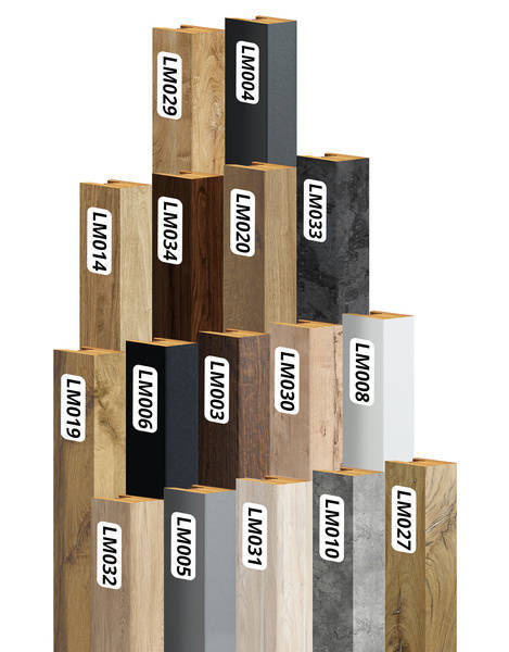 Lamele na płycie - karnisz z oświetleniem LED - 48,4 cm - 17 kolorów