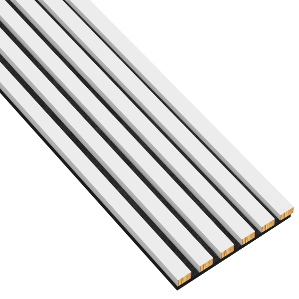 Lamele na filcu - 12x28 mm - 6 sztuk - moduł podstawowy - 25,3 cm - Biel Capri