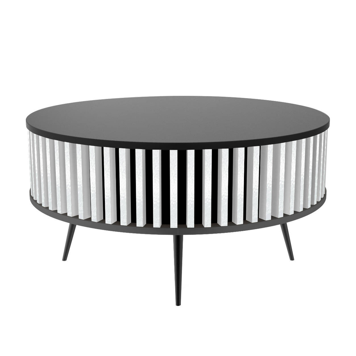 Stolik Kawowy Borneo - blat: 0190 PE - kolor lameli: LM009 - Biel Capri Wysoki Połysk