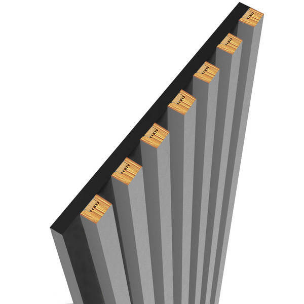 Szary - Lamele na płycie - 15 sztuk - moduł łączący - 97,5 cm