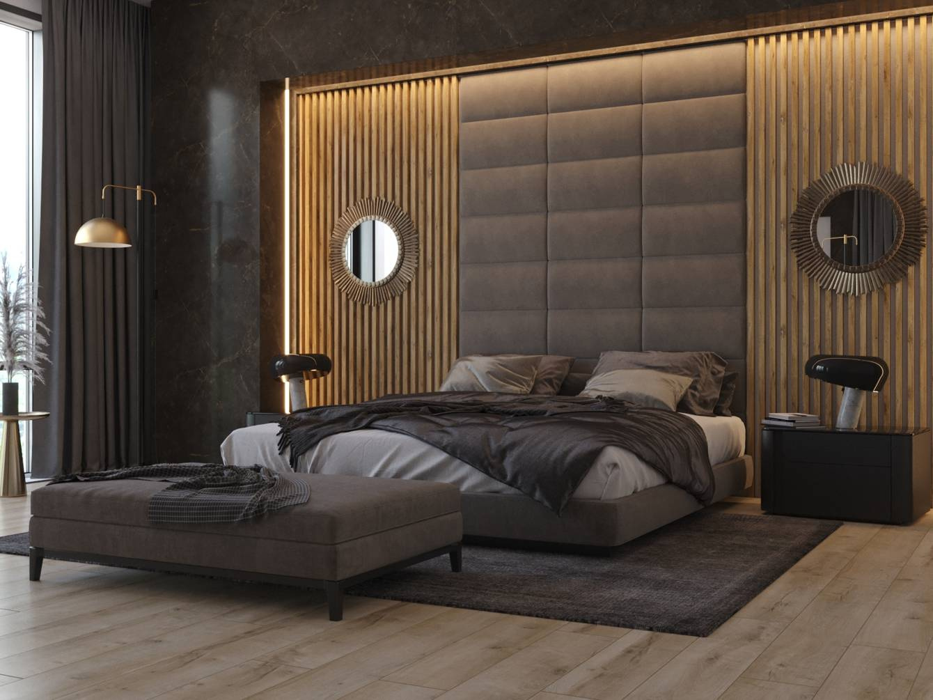 Dąb Naturalny Lancelot - Lamele Premium 3D Slim S - 20x20 mm - Panele meblowe ścienne trójwymiarowe