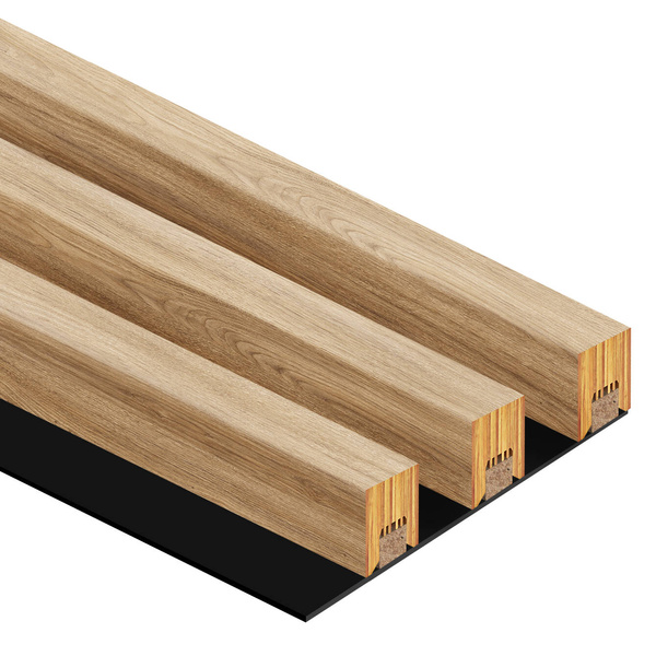 Lamele na płycie - 3 sztuki - moduł łączący - 17 cm - 18 kolorów - Dąb Naturalny Fornitury