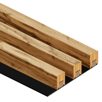 Lamele na płycie - 29x40 mm - 3 sztuki - moduł łączący - 17 cm - Dąb Wotan