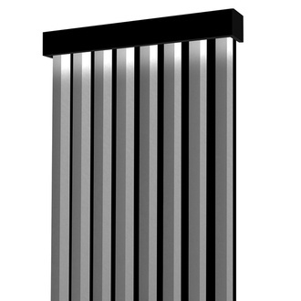 Lamele na płycie - karnisz z oświetleniem LED - 48,4 cm - Szary