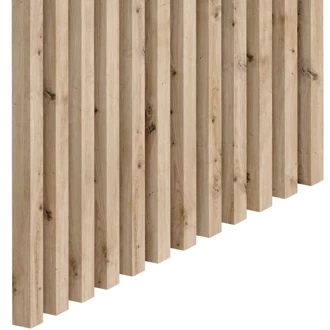 Dąb Artisan - Lamele Premium 3D Slim S - 20x20 mm  - Panele meblowe ścienne trójwymiarowe