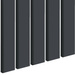 Antracyt - Lamele Premium 3D - Deski Lamelowe - 80x16 mm  - Panele trójwymiarowe ozdobne ścienne akustyczne pionowe