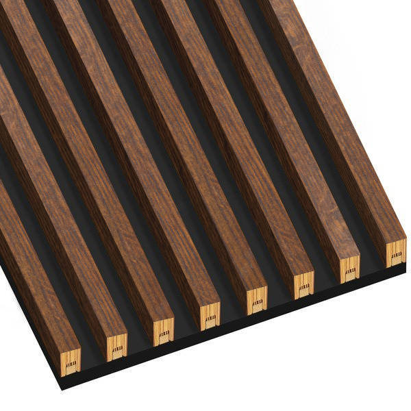 Orzech Capri - Lamele na płycie - 8 sztuk - moduł podstawowy - 48,4 cm