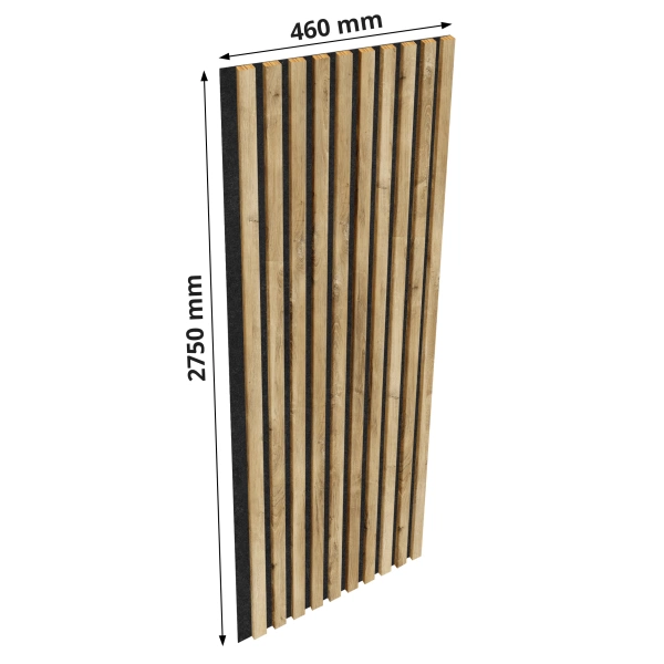 Lamele na filcu - 12x28 mm - 10 sztuk - moduł łączący - 46 cm - Dąb Naturalny Lancelot