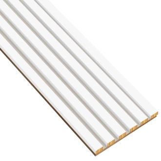 Lamele na kaszmirowej płycie - 12x28 mm - 6 sztuk - moduł podstawowy - 25,3 cm - Biel Capri