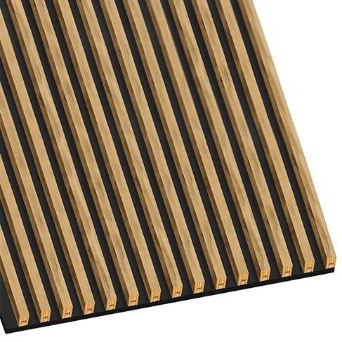 Czarny - Lamele na płycie - 15 sztuk - moduł łączący - 97,5 cm