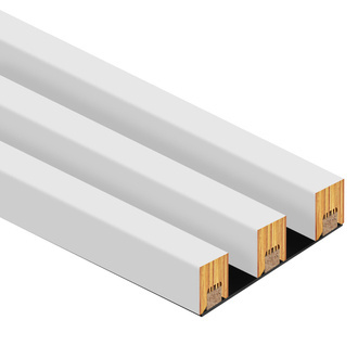 Lamele na płycie - 3 sztuki - moduł podstawowy - 13,5 cm - Biel Capri