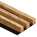 Lamele na płycie - 29x40 mm - 3 sztuki - moduł łączący - 17 cm - Dąb Wotan