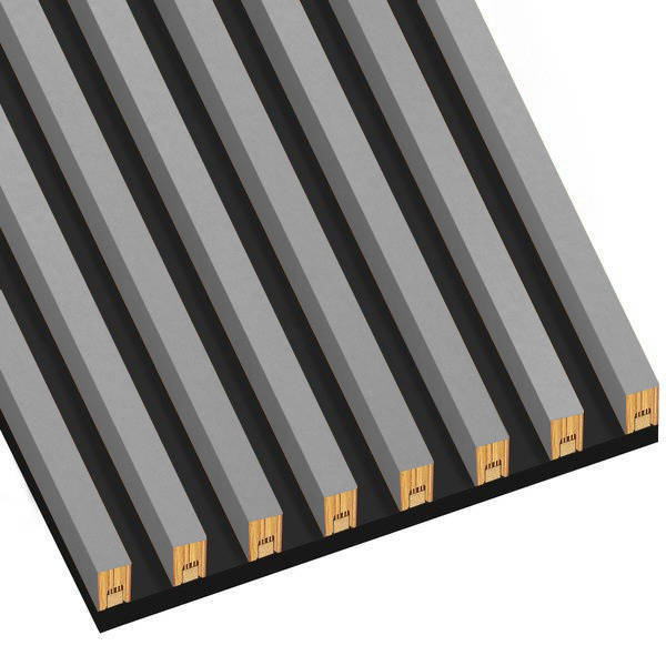 Szary - Lamele na płycie - 8 sztuk - moduł podstawowy - 48,4 cm