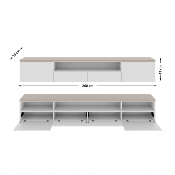 Ścianka RTV z WPC - VISTA