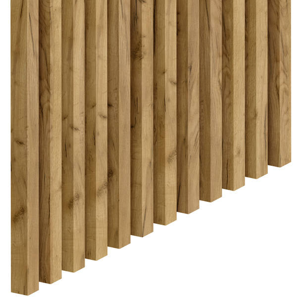 Dąb Craft Złoty - Lamele Premium 3D Slim S - 20x20 mm - Panele meblowe ścienne trójwymiarowe
