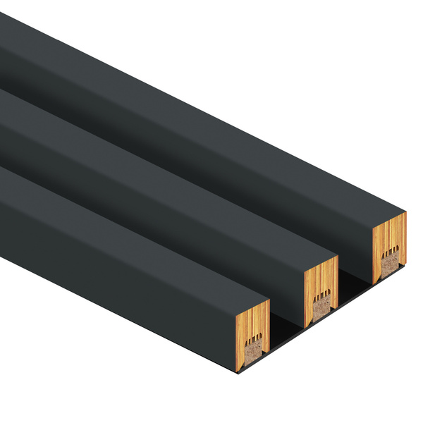 Lamele na płycie - 3 sztuki - moduł podstawowy - Antracyt