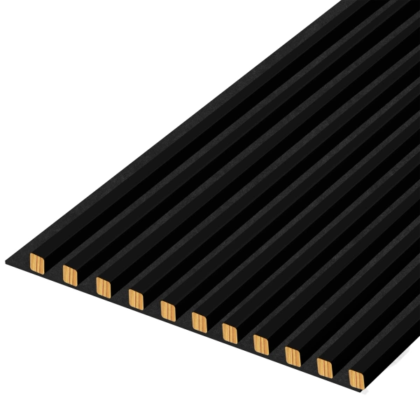 Lamele na filcu - 20x20 mm - 11 sztuk - 45,3 cm - Czarny