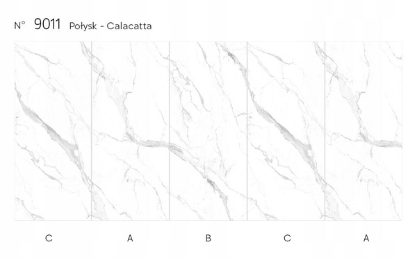 Panel ścienny z wzorem HD - 2800x1100 mm - Calacatta - 9011 - grubość: 5 mm