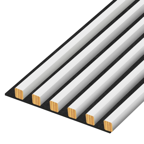 Lamele na filcu - 20x20 mm - 6 sztuk - 24,6 cm - Biel Capri