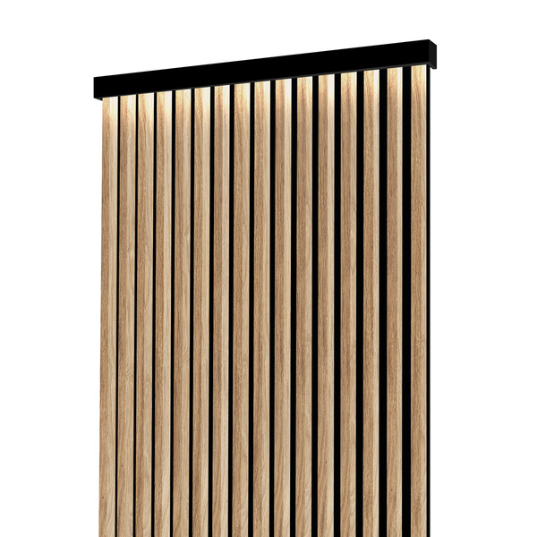 Lamele na płycie - karnisz z oświetleniem LED - 100,4 cm - Dąb Naturalny Fornitury