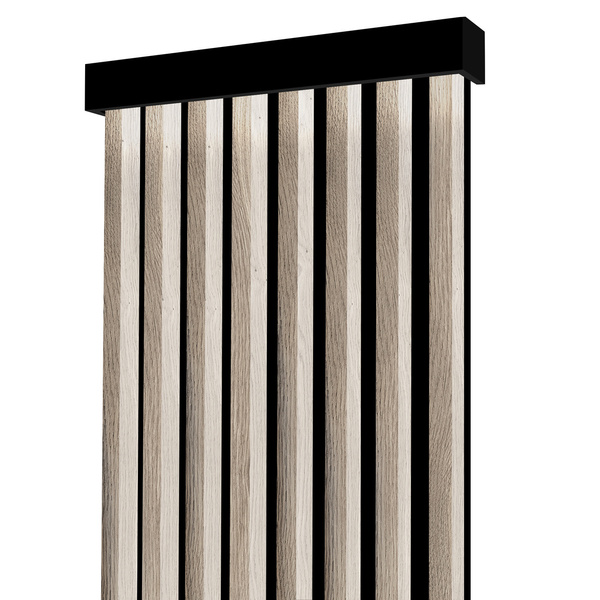 Lamele na płycie - karnisz z oświetleniem LED - 48,4 cm - Dąb Jasny