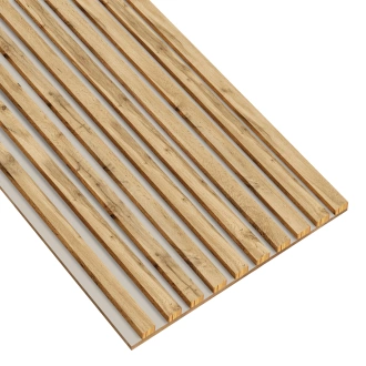 Lamele na kaszmirowej płycie - 12x28 mm - 10 sztuk - moduł łączący - 46 cm - Dąb Naturalny Wotan