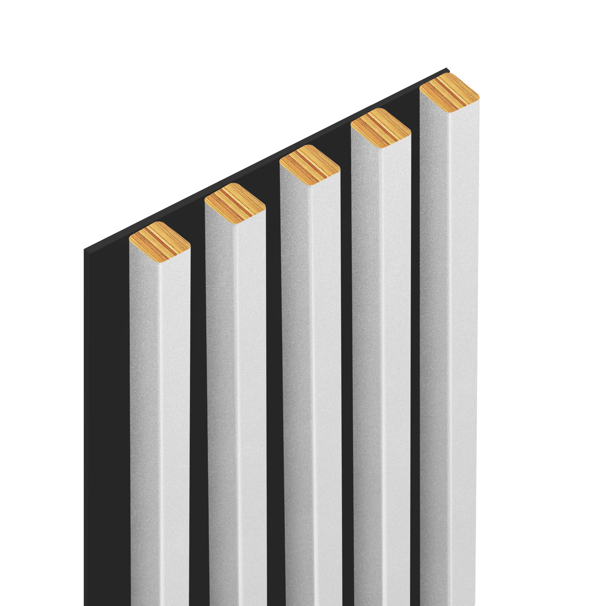Lamele na płycie - 16x16 mm - 5 sztuk - moduł łączący - 17 cm - Szare Aluminium