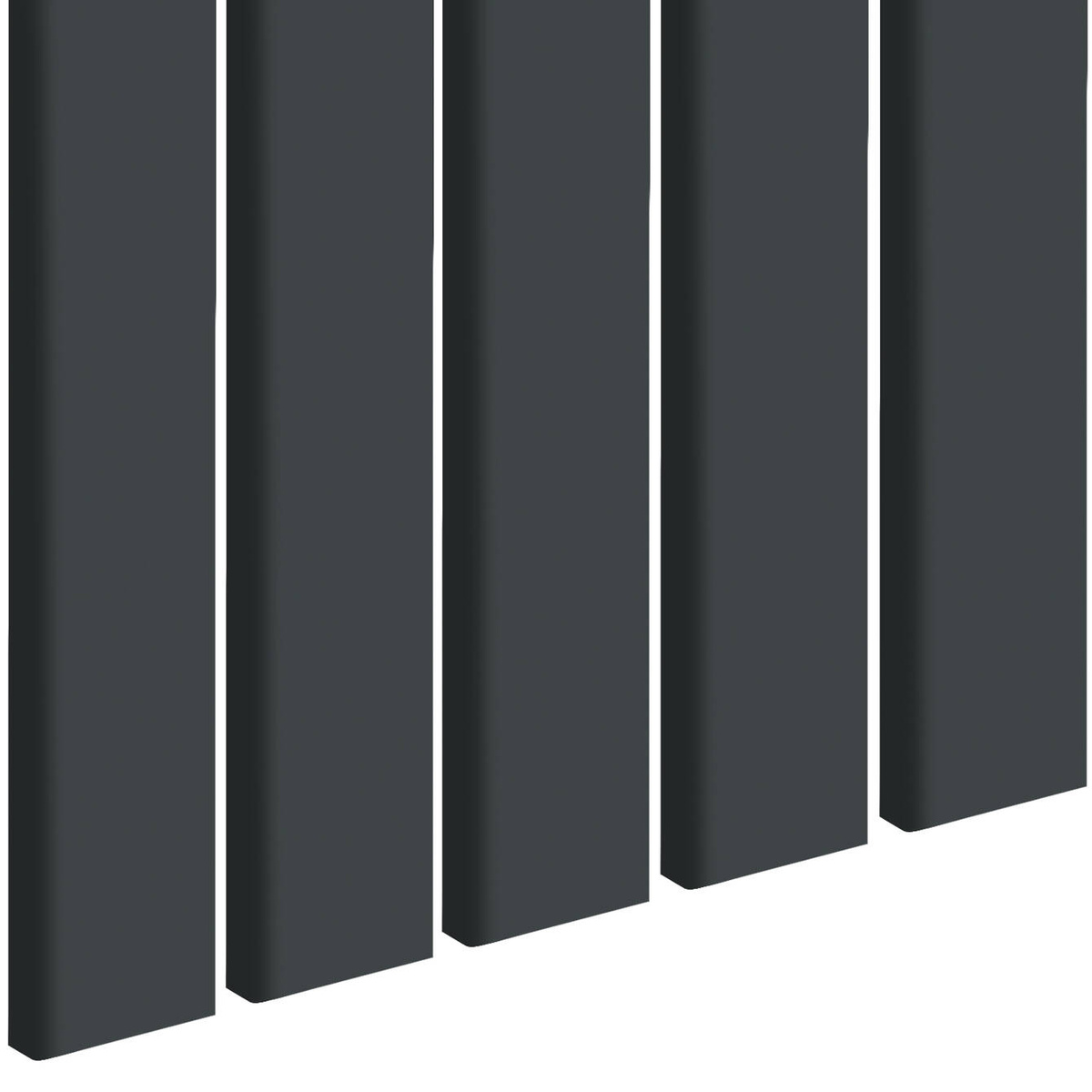 Antracyt - Lamele Premium 3D - Deski Lamelowe - 80x16 mm  - Panele trójwymiarowe ozdobne ścienne akustyczne pionowe