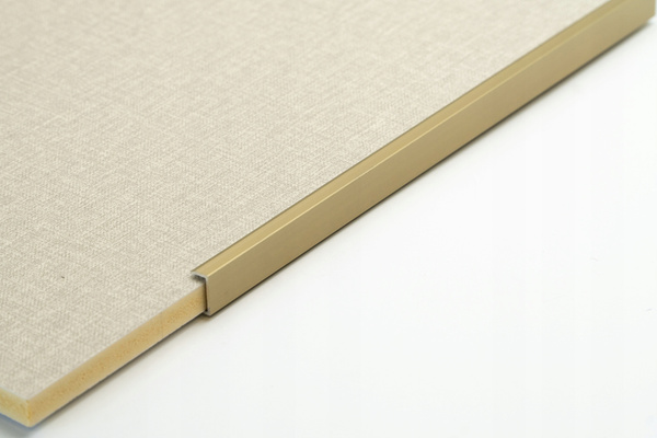 Profil aluminiowy - mocowanie paneli WPC o gr. 5 mm - startowy - 5504 - złoty brąz