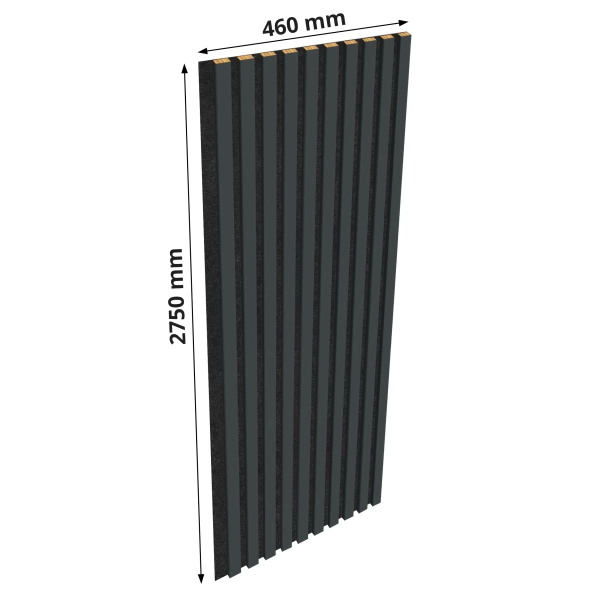 Lamele na filcu - 12x28 mm - 10 sztuk - moduł łączący - 46 cm - 10 kolorów - Antracyt