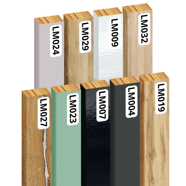 Lamele na płycie - 12x28 mm - 6 sztuk - moduł podstawowy - 25,3 cm - 8 kolorów - Dąb Naturalny Wotan