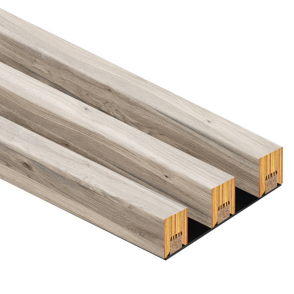 Lamele na płycie - 3 sztuki - moduł podstawowy - 13,5 cm - Dąb Jasny