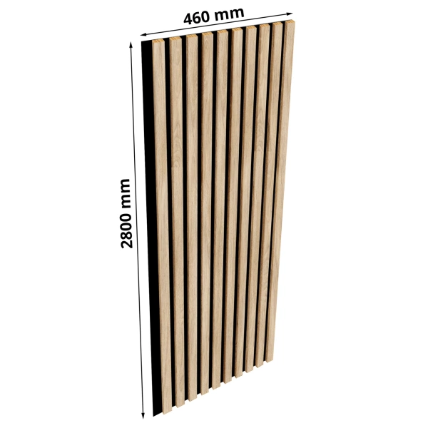 Lamele na płycie - 12x28 mm - 8 sztuk - moduł łączący - 46 cm - 10 kolorów - Dąb Naturalny Fornitury