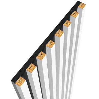 Biel Capri - Lamele na płycie - 16 sztuk - moduł podstawowy - 100,4 cm