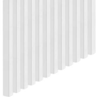 Biały - Lamele Premium 3D Slim S - 20x20 mm  - Panele meblowe ścienne trójwymiarowe