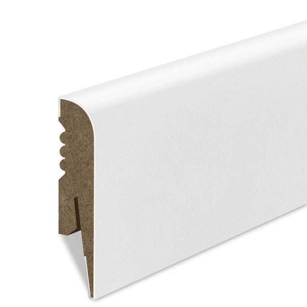 Listwa Przypodłogowa MDF Gładka - BIAŁA - profil R8