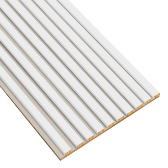 Lamele na kaszmirowej płycie - 12x28 mm - 10 sztuk - moduł łączący - 46 cm - Biel Capri