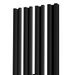 Lamele na płycie - lampy liniowe - 48,4 cm - Czarny