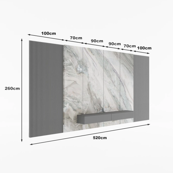 Ścianka RTV z WPC - SLIM 230