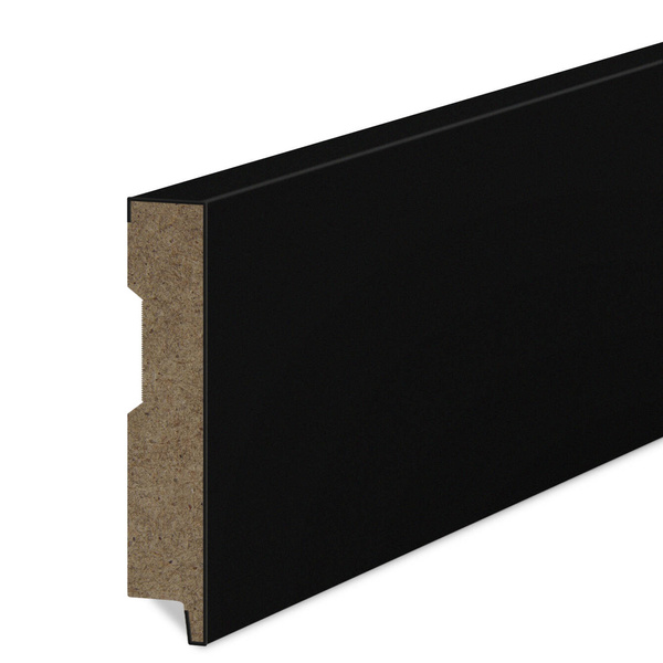 Listwa Przypodłogowa MDF Gładka - CZARNA - grubość: 12 mm