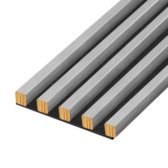 Lamele na filcu - 16x16 mm - 5 sztuk - moduł podstawowy - 15 cm - Stal Szczotkowana