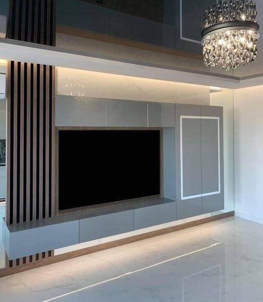 Szary - Lamele na płycie - 8 sztuk - moduł podstawowy - 48,4 cm