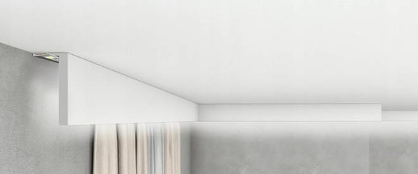 Maskownica ozdobna karnisza - zestaw z oświetleniem - Dąb Naturalny Fornitury